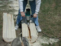 Portable, Hand-Held Wood Splitter